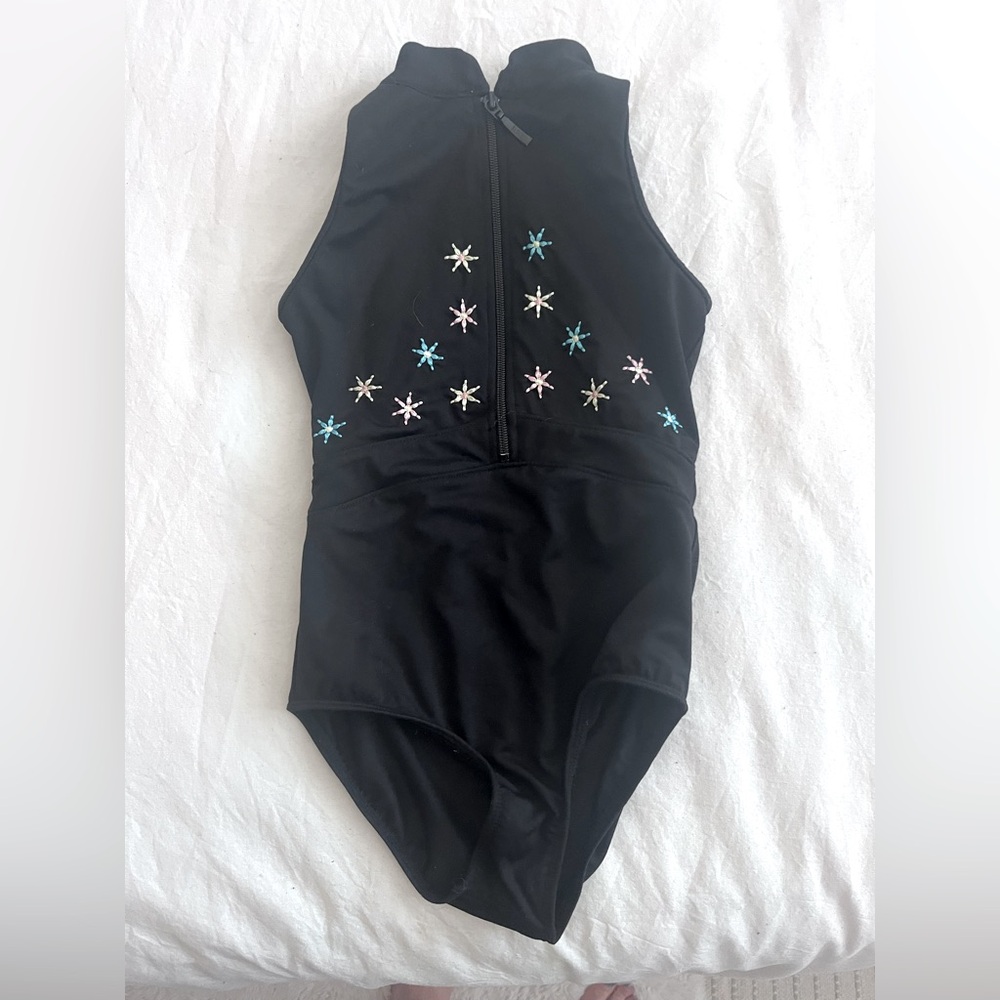 Bloch Child 6x-7 high neck zip ballet/dance bodysuit